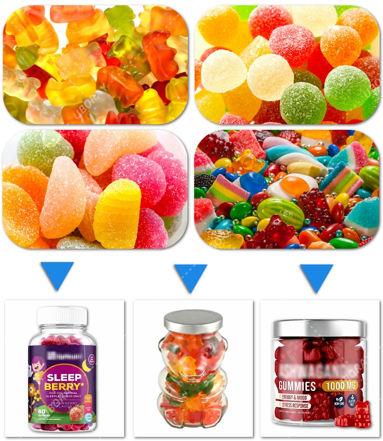 Different kinds of candies on display