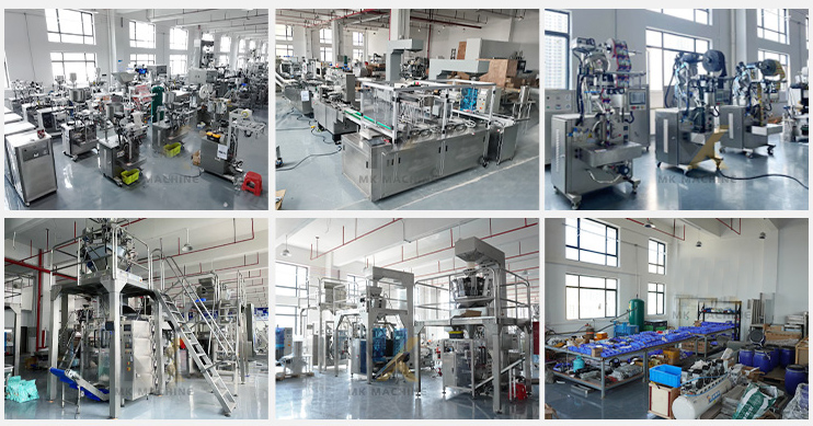 Various packaging machine product display