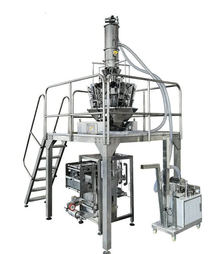 Combined Weighing And Packaging Machine With Vacuum Feeder for Food Packaging